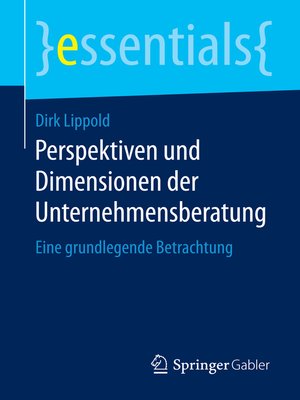 cover image of Perspektiven und Dimensionen der Unternehmensberatung